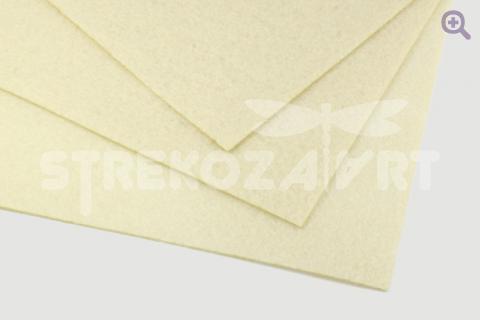 Фетр 20*30, жесткий, толщина 1мм слоновая кость
