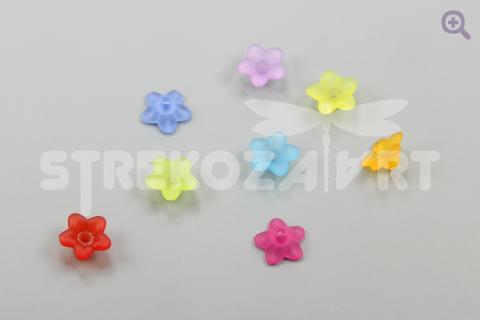 Шапочка для бусины акрил, 10*4мм, цвет: микс, 20шт