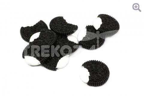 Кабошон "Печенье Oreo" 28мм, цвет: черный