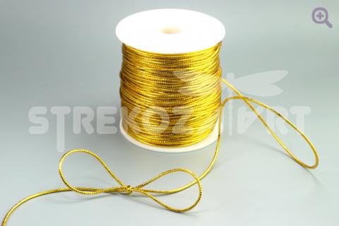 Шнур декоративный круглый, 1мм, цвет: золото