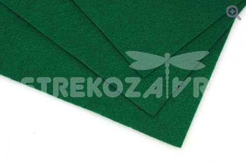 Фетр 20*30см, мягкий, толщина 1мм, цвет: темно-зеленый