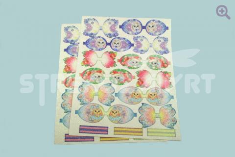 Искусственная кожа "Зайчики" 21*29см