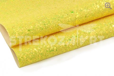 Искусственная кожа "Фантазия" 20*30см, цвет: желтый