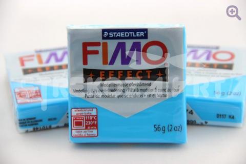 Полимерная глина Fimo Effect полупрозрачный синий, 56гр